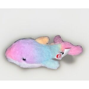 Fiesta Rainbow Sherbet Pride Dolphin Whale‎ Plush Toy 16" Stuffed Toy Pastel